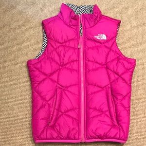 EUC Girls North Face Vest, REVERSIBLE